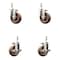 Service Caster 4 Inch 316SS High Temp Glass Filled Nylon 12mm Stem Caster Brakes SCC, 2PK SS316TS20S414-GFNSHT-M1215-2-TLB-2 - alternate 1